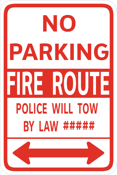 Parking and Regulation Signs 12x18